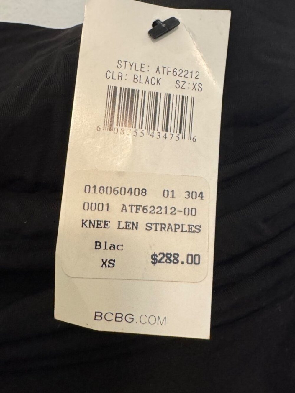 BCBG Max Azria Black Layered Asymmetrical Hem Dress XS NWT - Picture 6 of 8